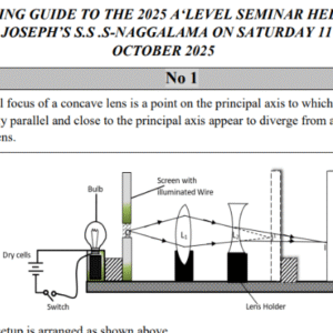 ST JOSEPH SS NAGGALAM A LEVEL PHYSICS SEMINAR GUIDE