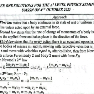 ALEVEL PHYSICS SEMINAR GUIDE UG MATRYS NAMUGONGO 2025