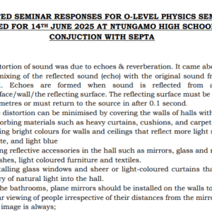 Ntungamo Physics Seminar Guide 2025