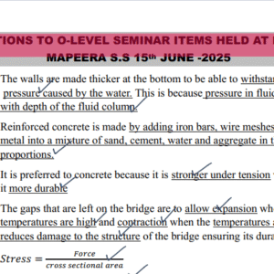 PHYSICS UCE KISUBI MAPEERA SEMINAR SOLUTIONS
