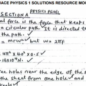 UACE PHYSICS 1 SOLUTIONS RESOURCE MOCK 2025